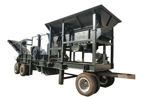 Jaw type mobile crushing station